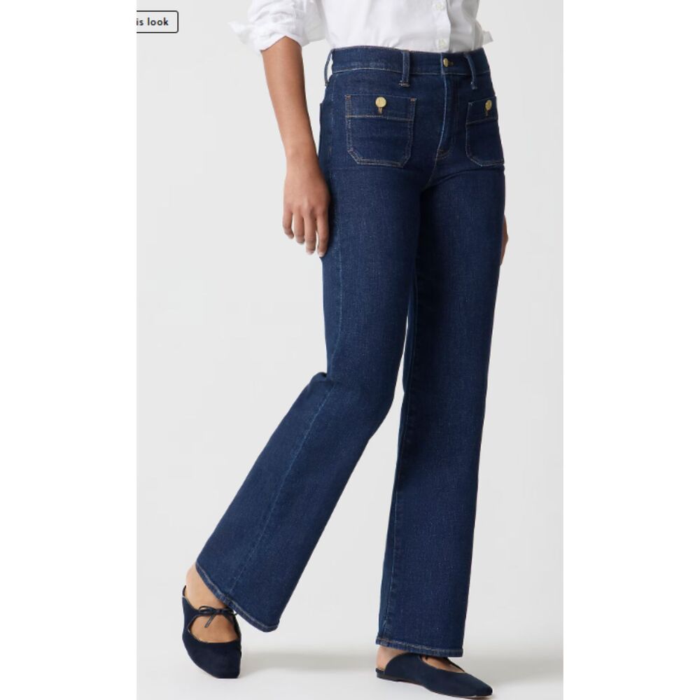 J.Crew Slim Wide-Leg Sailor Jean All-Day Stretch 32 Tall